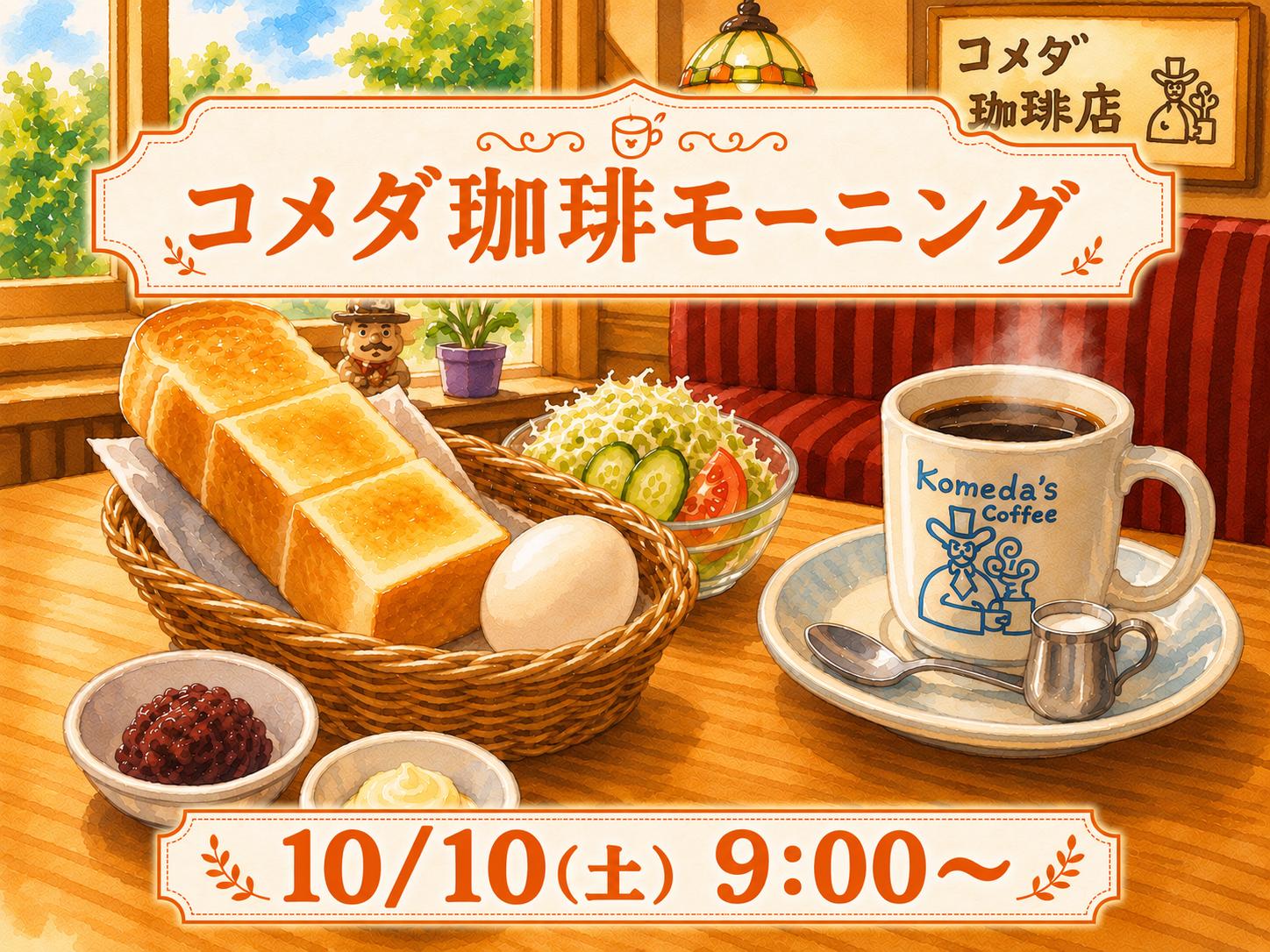 ゆったりコメダ珈琲モーニング☕️‪🔆‬
