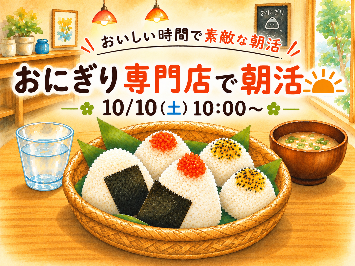 おにぎり専門店で朝活しよう🌅🍙