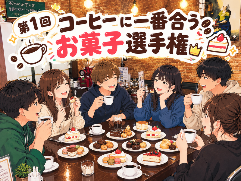 喫茶店においで！第1回　コーヒーに一番合うお菓子選手権☕️