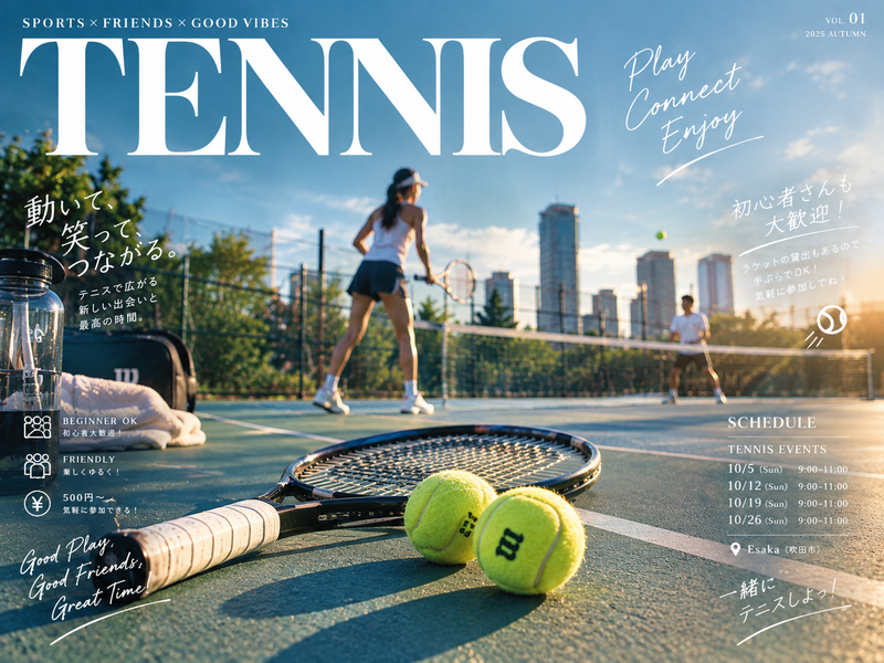 🎾10/7 20-22時 硬式テニス in 柴島