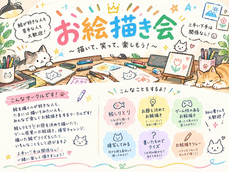 休日わくわくお絵描き会！🎨✍