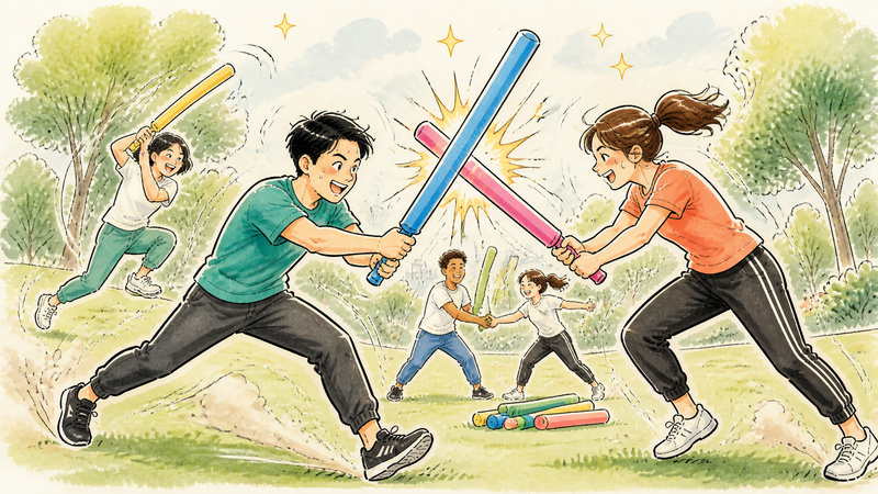 そのモヤモヤ、スポンジ剣でぶっ飛ばそう🪄✨ 第一回チャンバラの会