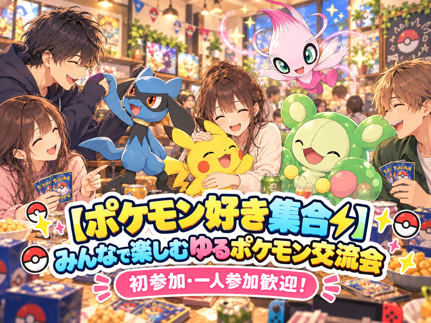 【ポケモン好き集合⚡️】みんなで楽しむゆるポケモン交流会｜初参加・一人参加歓迎！
