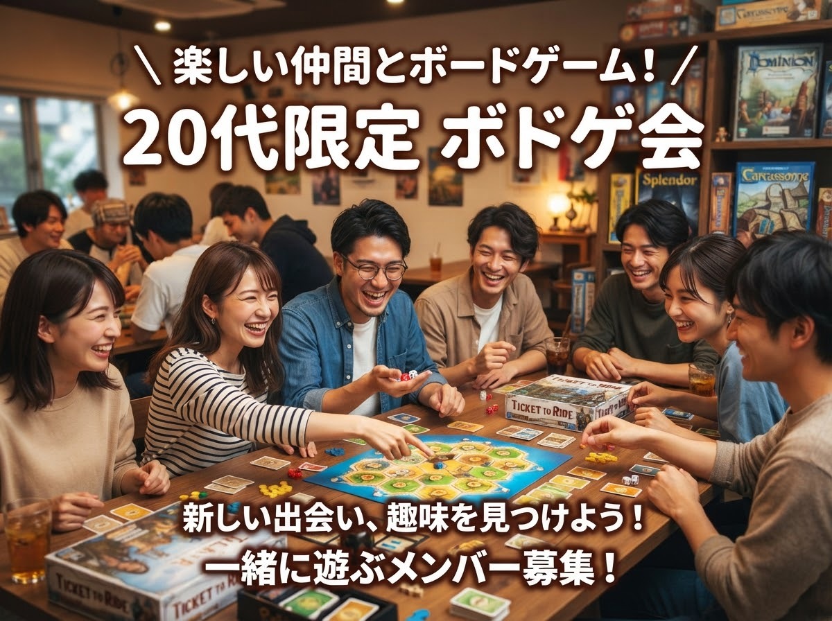 【10/11(日)19:00開始】秋葉原レンタルスペースでボドゲナイト🎲✨20代限定・女性主催で安心の貸切イベント