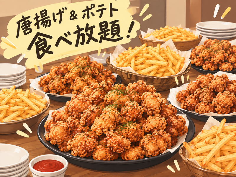 【20代限定♪】ポテト&唐揚げ食べ放題行きませんか👀
