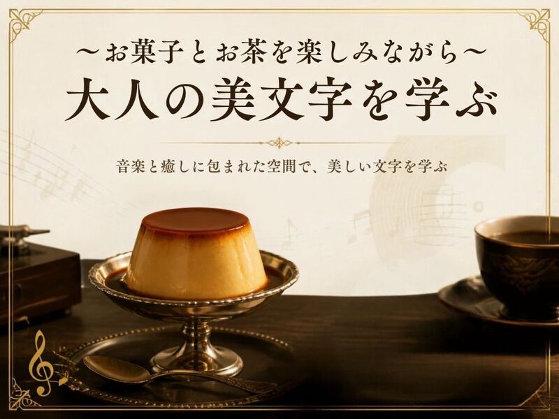 ～お菓子とお茶を楽しみながら～『大人の美文字』を学ぶ