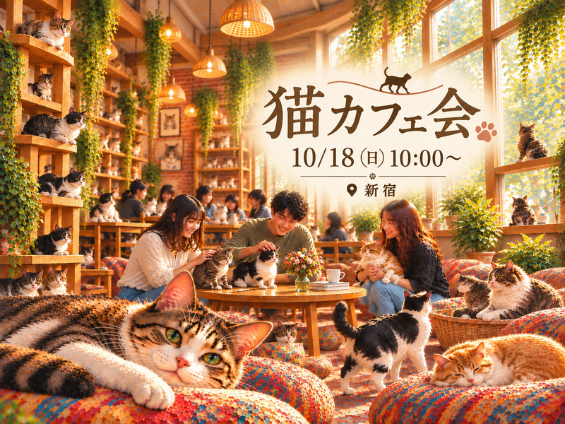 🐈猫カフェ会｜女性主催🚺猫に癒やされて仲間とつながる。