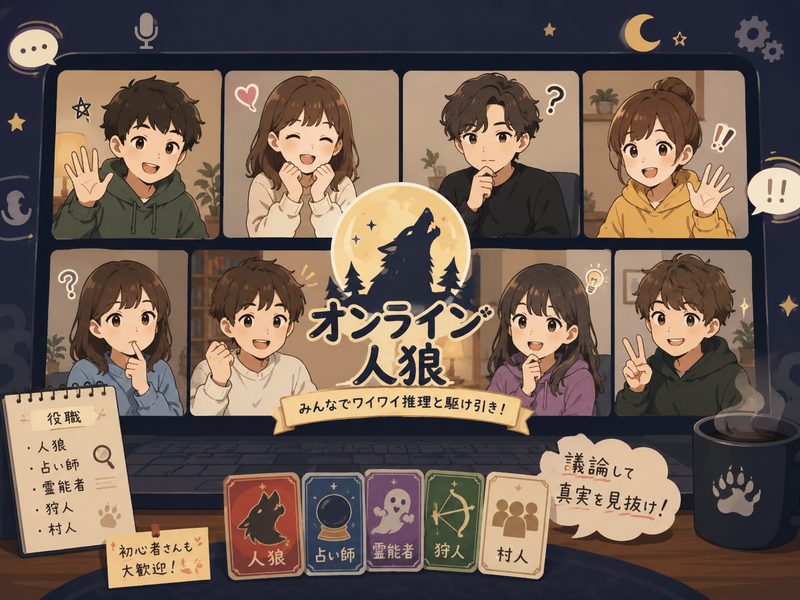 🌙夜からみんなで人狼しよー！🐺✨