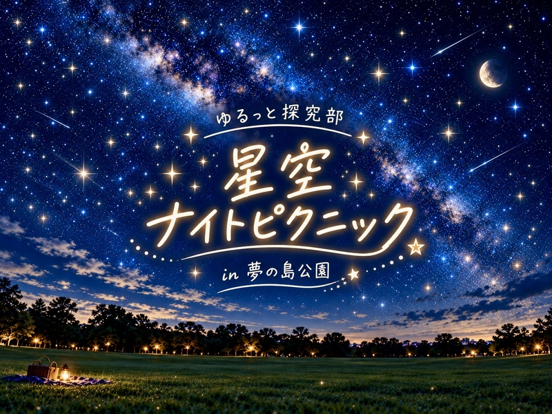 🌼女性主催🌼【🌌星空を眺めるロマンティックな夜✨星空ナイトピクニック🌙🧺】in夢の島公園🌿｜途中参加も大歓迎