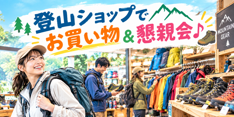 【コラボ＆登山初心者サポート企画🔰】吉祥寺の登山用品店でお買い物♪＆懇親会☕