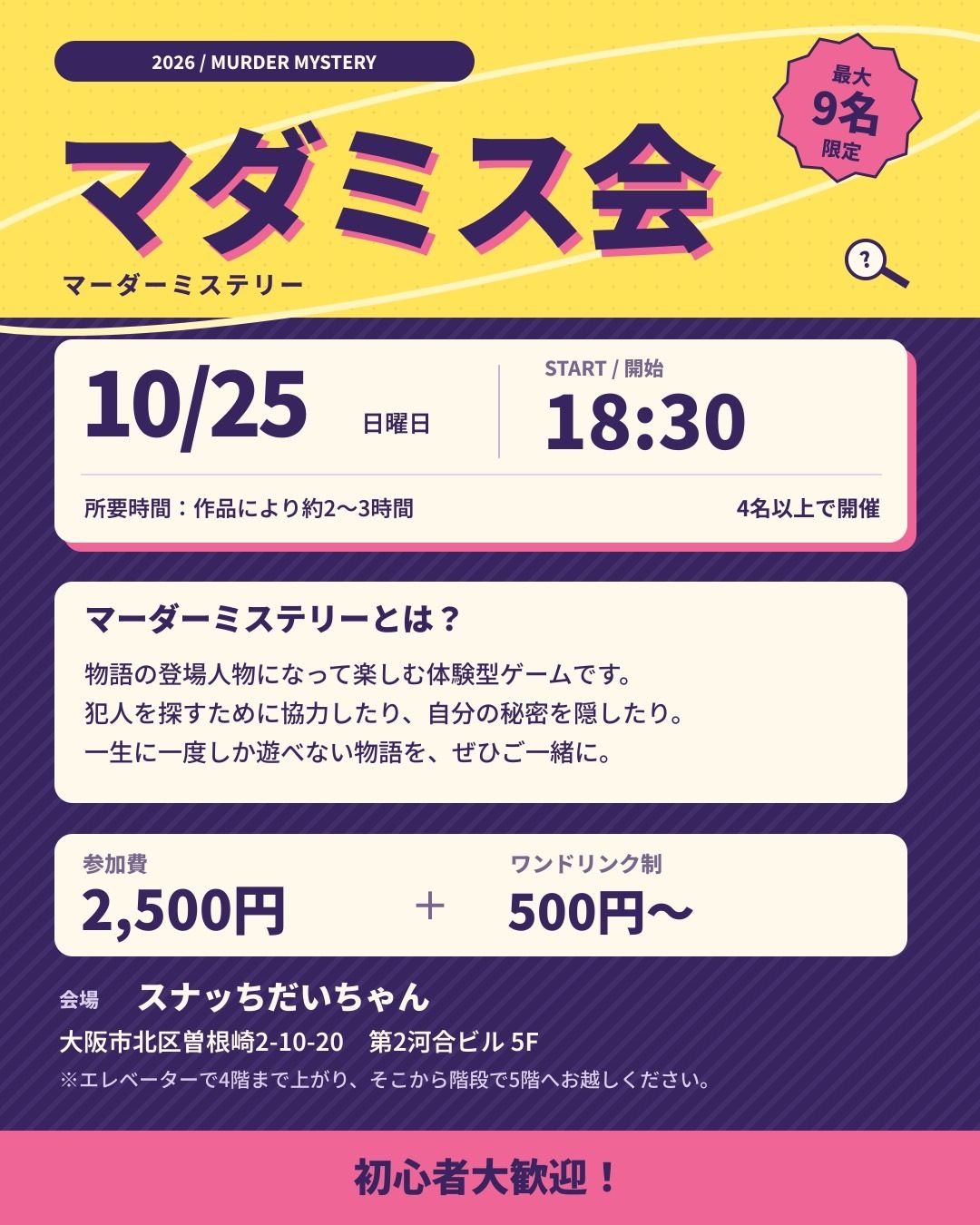 ほのぼのマダミスイベント@梅田