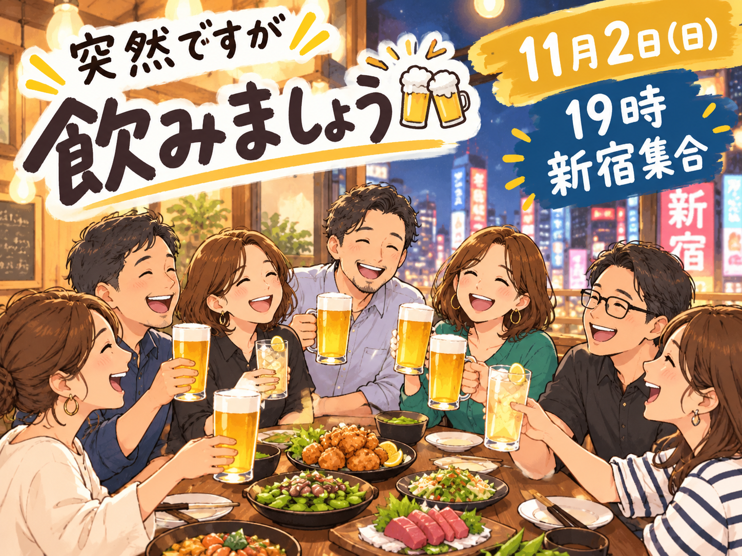 突然ですが。飲みましょう🍻in新宿