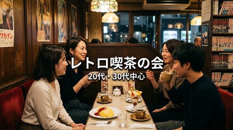☕【カフェ】新宿西口のレトロ喫茶で金曜の夜｜20代・30代中心｜1人参加歓迎✨️