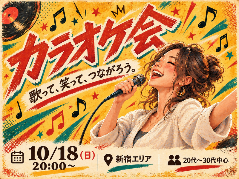 🎤カラオケ会｜歌って、笑って、仲間とつながる夜。