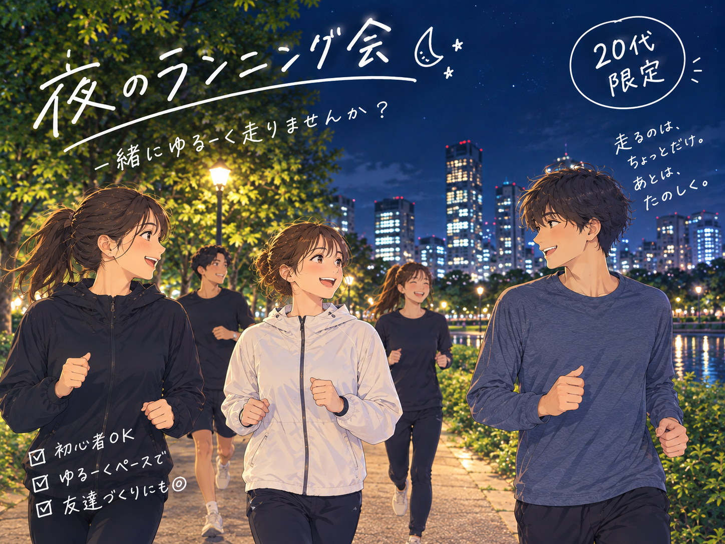 🌙 **夜のランニング会 in 皇居** 🏃‍♀️✨