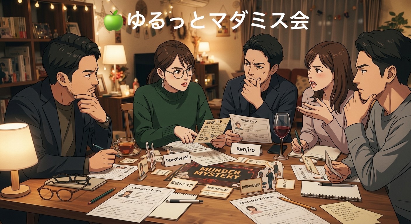 🍏マダミス会vol2👻 本格推理ゲームで盛り上がろう！初参加歓迎・残席わずか🔥