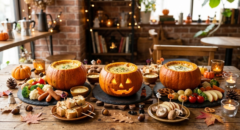 秋の味覚を丸ごと楽しむ♪ ハロウィンかぼちゃフォンデュパーティ