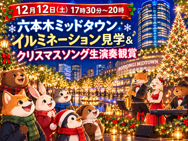 【30代中盤〜40代中心】六本木ミッドタウンイルミネーション見学&クリスマスソング生演奏観賞💡