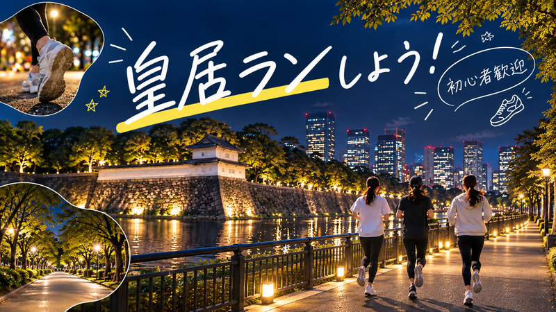     夜の皇居をゆるっとランニング🏃‍♀️初心者歓迎