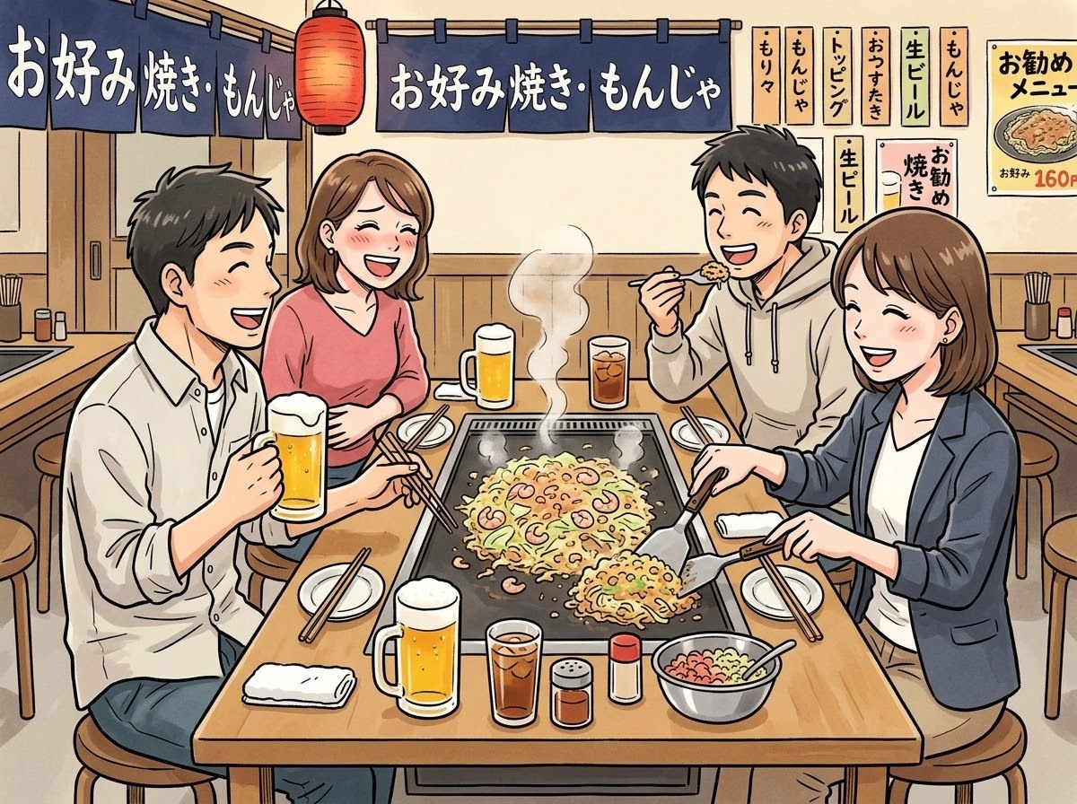 浅草でもんじゃ焼食べながら飲みましょ会