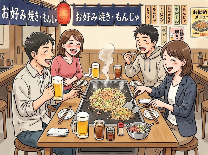 浅草でもんじゃ焼食べながら飲みましょ会