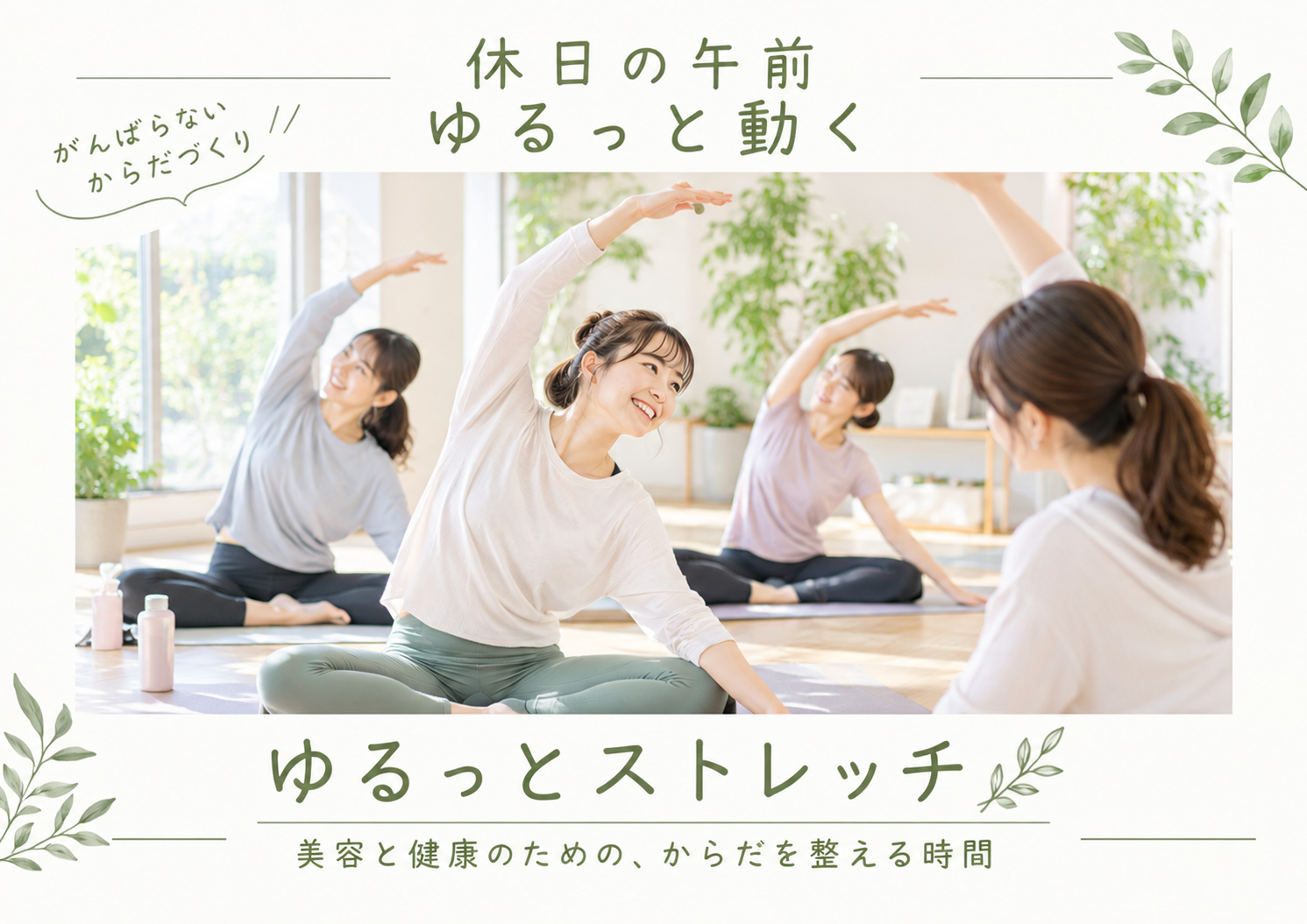 【大阪・堀江】20代女性歓迎🌿ゆるっとストレッチ｜休日にからだを整える時間