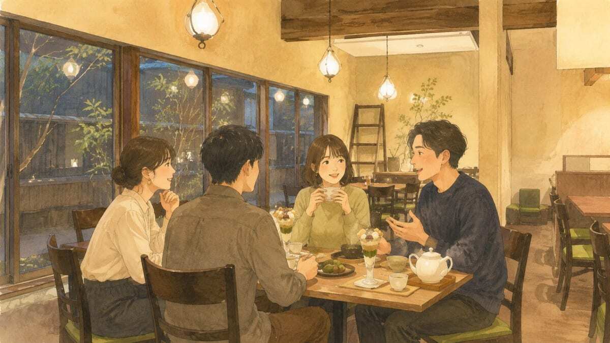 あと2名募集 神楽坂夜の甘味ひとこと会｜4人の集まり