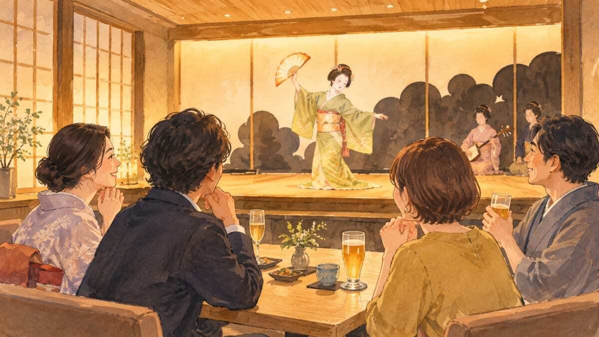 あと2名募集　浅草六区ではじめての芸者夜会｜4人の集まり　着物歓迎
