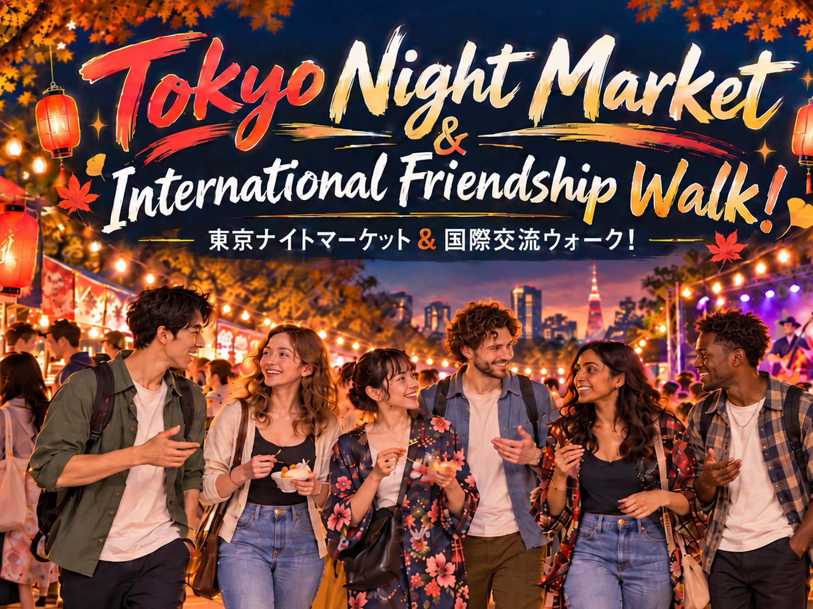 【10/24 代々木開催】🏮 東京ナイトマーケット＆国際交流ナイトウォーク！
