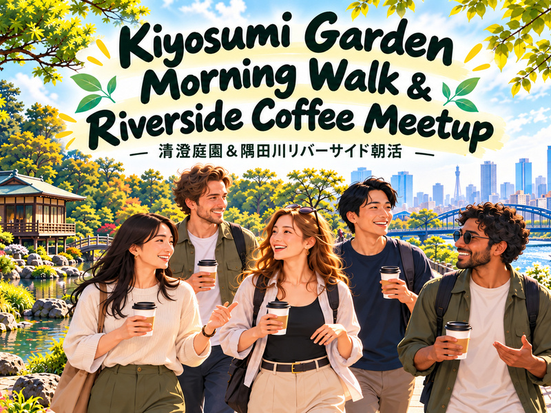 【10/25 開催】🌿 清澄庭園＆隅田川リバーサイド朝活！自然とカフェを楽しむ国際交流☕