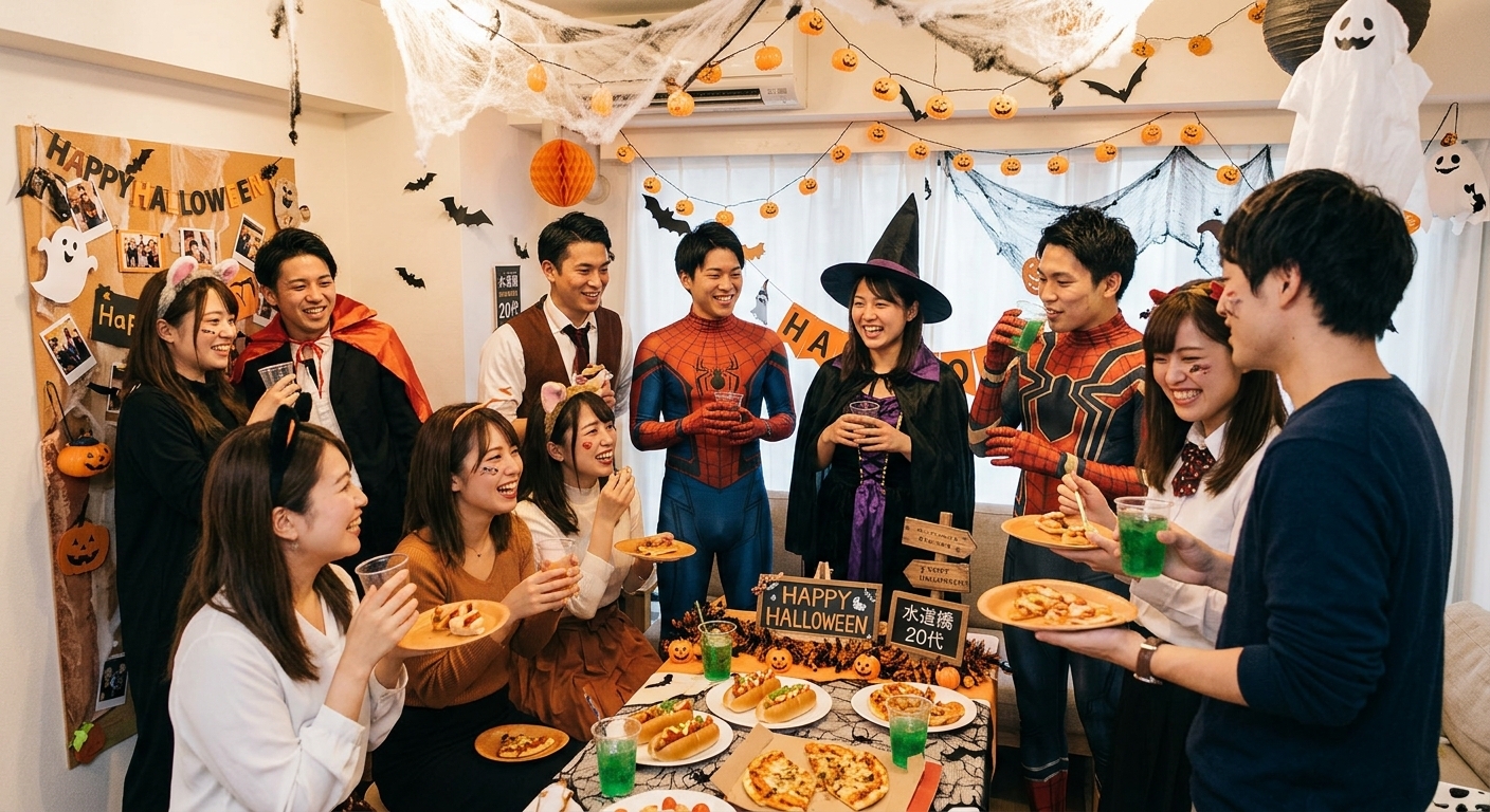 【20代限定】水道橋でハロウィンパーティー🎃👻 仮装してゲームや交流を楽しもう！［初心者・1人参加大歓迎］