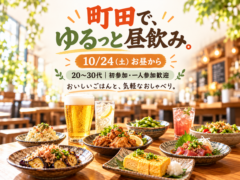 🍻10/24(土)町田でゆるっと昼飲み！20〜30代・初参加＆一人参加歓迎♪
