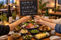 【11/27（金）19時～＠神田駅徒歩5分】日本酒の会スピンオフゆる飲み会🍶 お料理持ち寄り！週末大人飲み会✨
