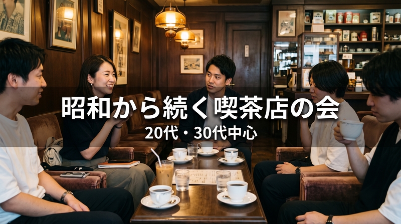 ☕【カフェ】上野・1975年から続く喫茶店で日曜の夕方｜20代・30代中心｜1人参加歓迎✨️