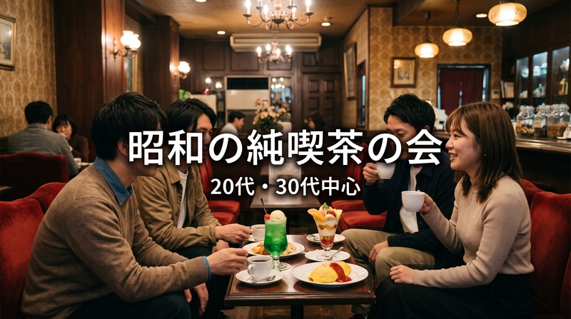 ☕【カフェ】上野・1977年創業の昭和の純喫茶で日曜の夜｜20代・30代中心｜1人参加歓迎✨️