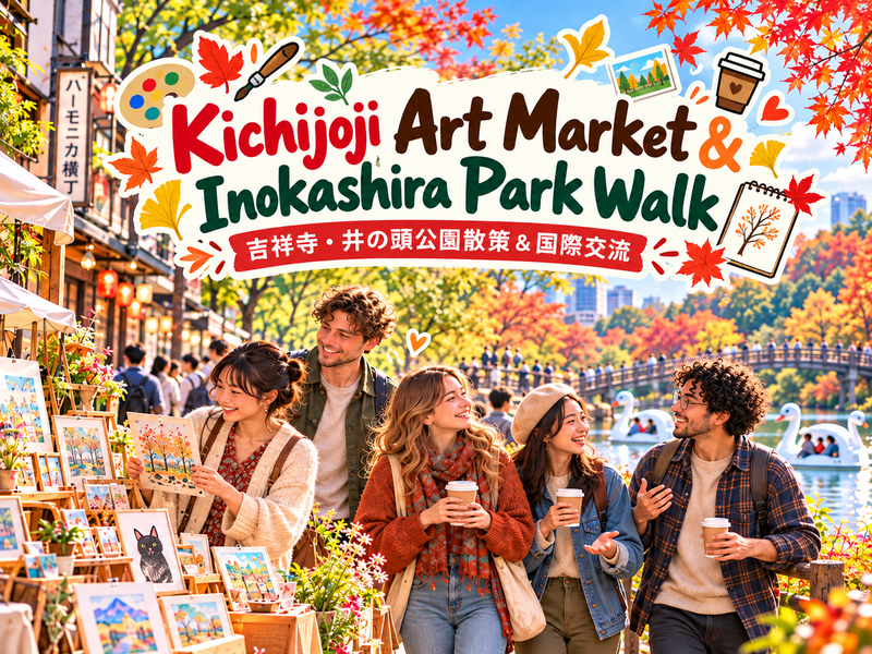 【11/1 吉祥寺開催】🌳 吉祥寺・井の頭公園散策＆アートマーケット！自然と街歩きで国際交流🎨