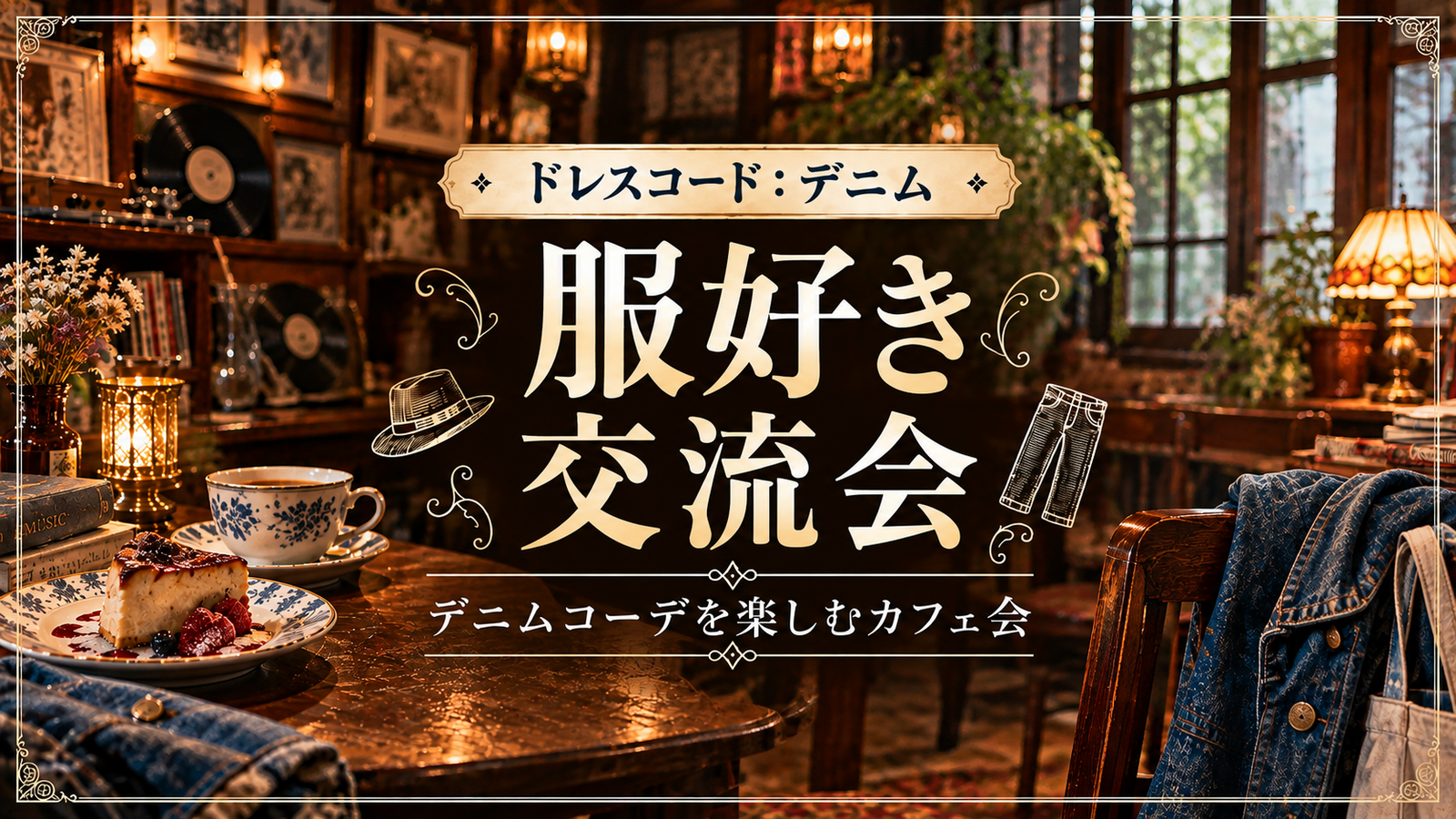 ☕️浅草の古民家カフェでデニムコーデを楽しむカフェ会