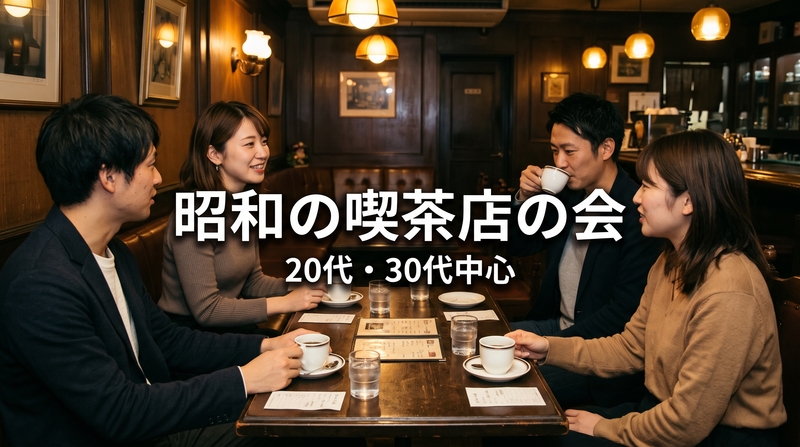 ☕【昭和の喫茶店】渋谷・約50年続いた喫茶店を受け継いだお店で金曜の夜｜20代・30代中心｜1人参加歓迎✨️