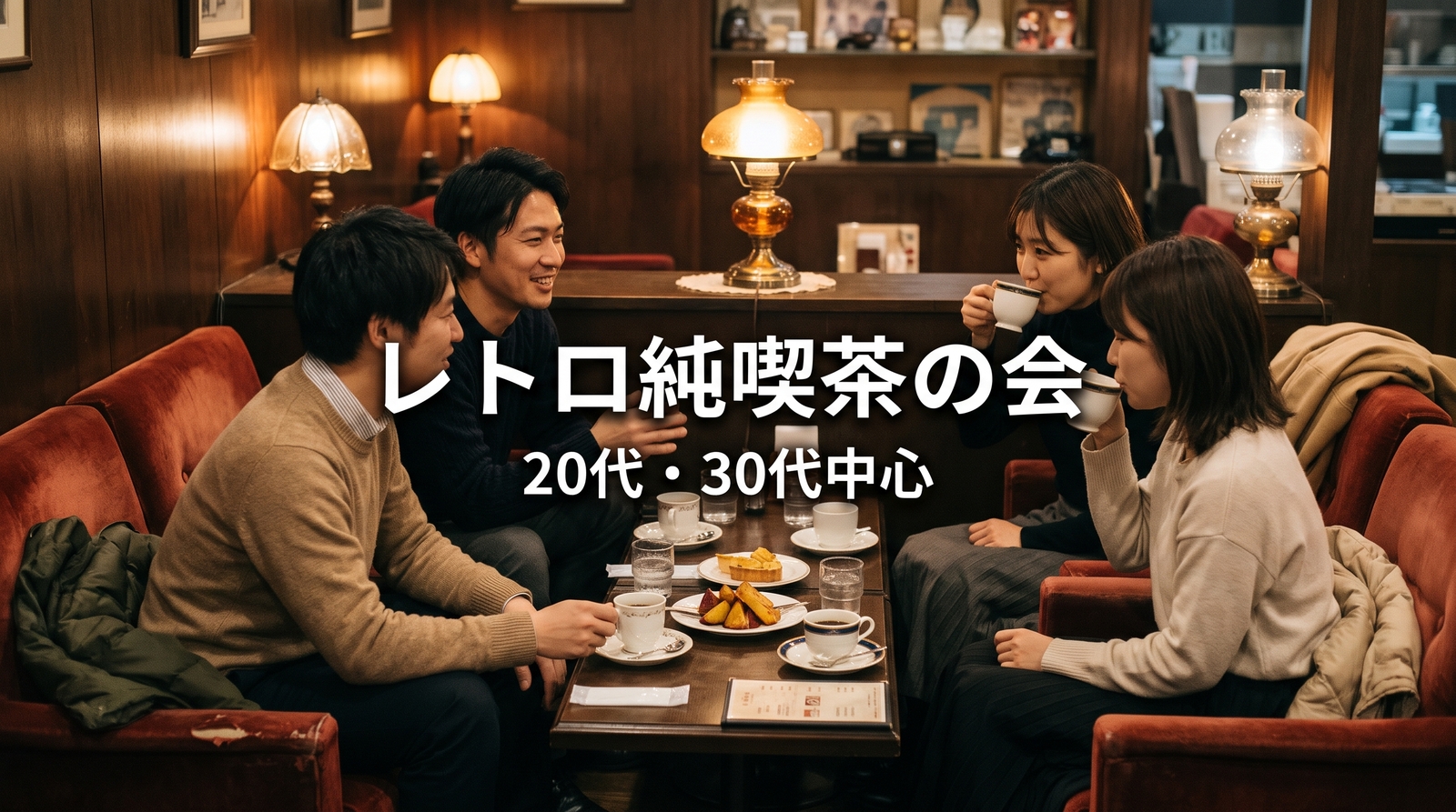 ☕【レトロ純喫茶】渋谷駅1分・純喫茶の空間で金曜の夜カフェ｜20代・30代中心｜1人参加歓迎✨️