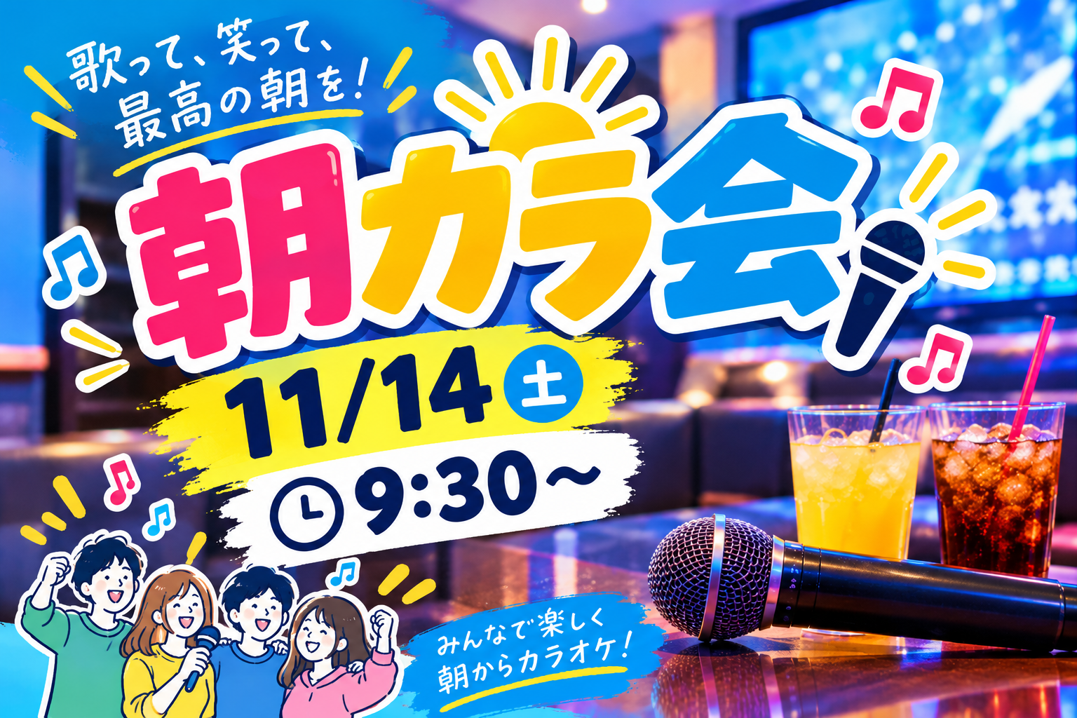 【1人参加大歓迎】朝カラ会🎶