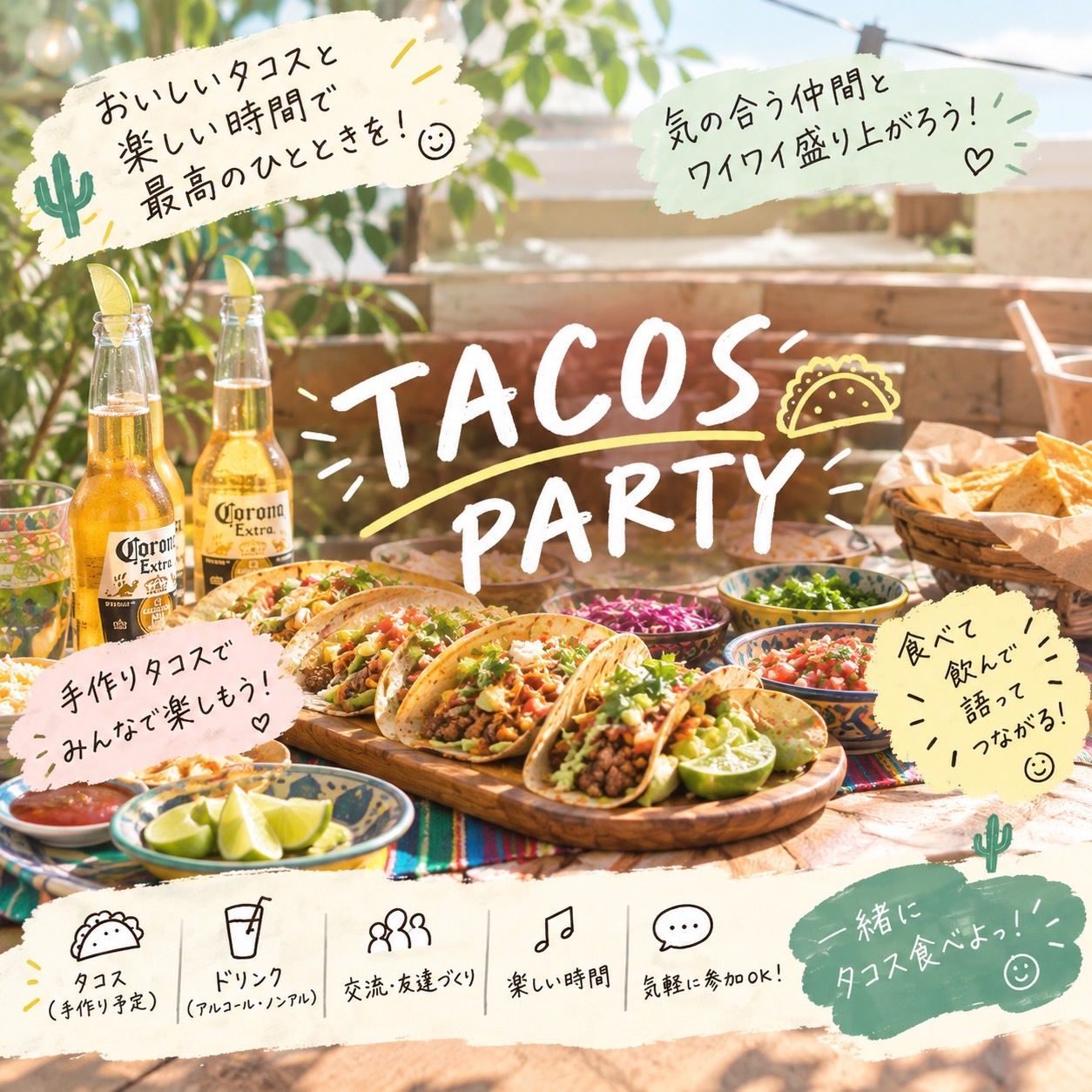 🌮みんなでタコスパーティ🍻