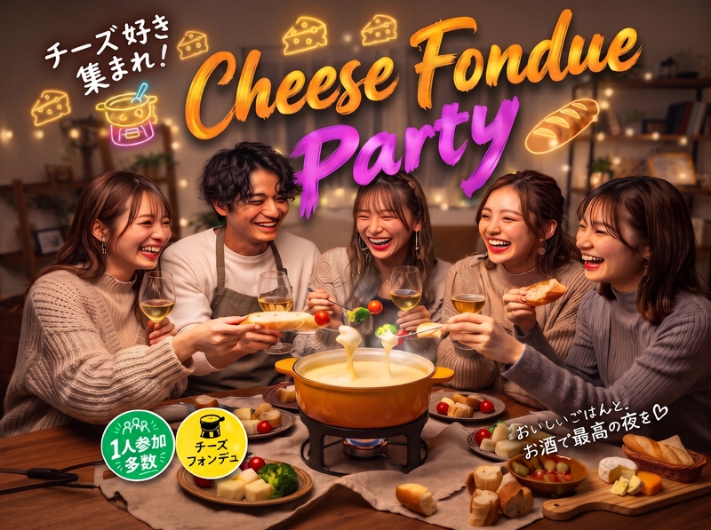 【20〜32歳・秋葉原】チーズフォンデュを囲むまったり夜会🧀🍷