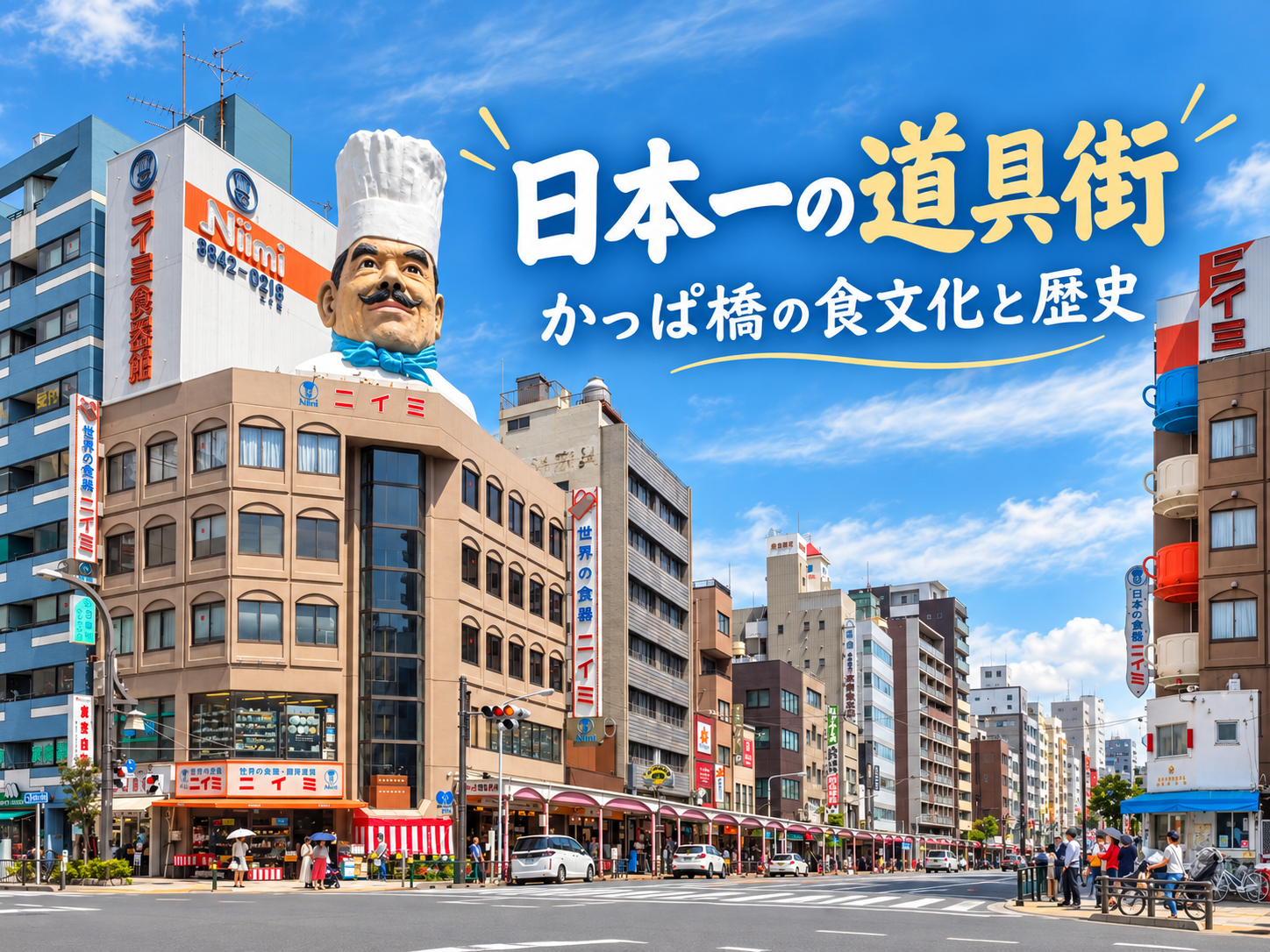 河童伝説と日本有数の道具街！かっぱ橋で食文化と下町の歴史を楽しもう