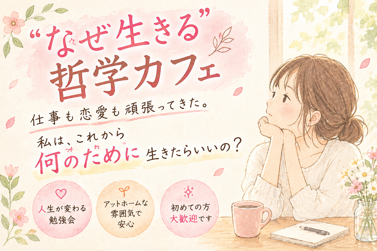 【梅田◇哲学カフェ】「このままでいいのかな?」 と考えるあなたへ