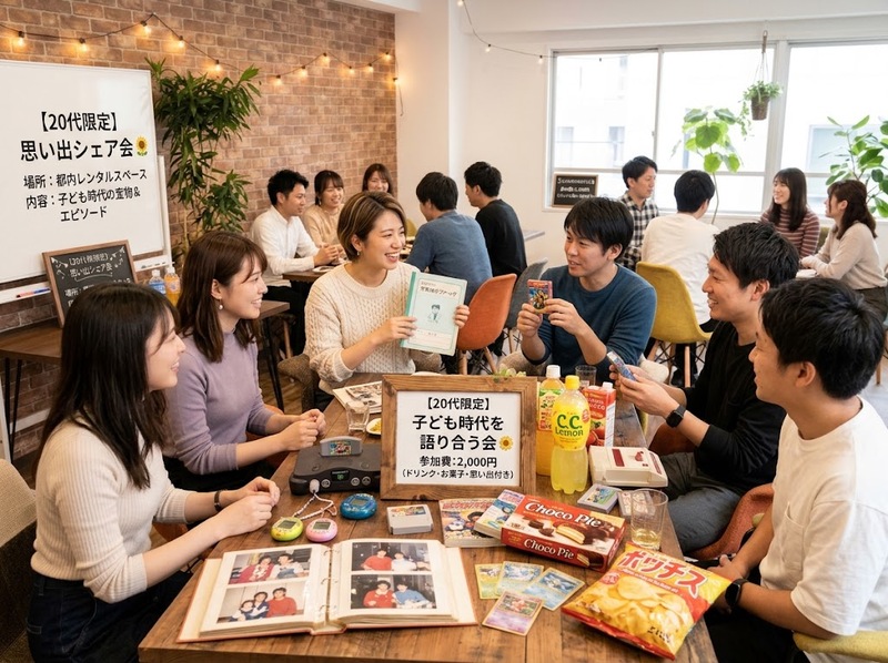 【20代限定】レンタルスペースで「子ども時代を語り合う会」🧸✨懐かしのおもちゃや思い出トークでエモく盛り上がろう！