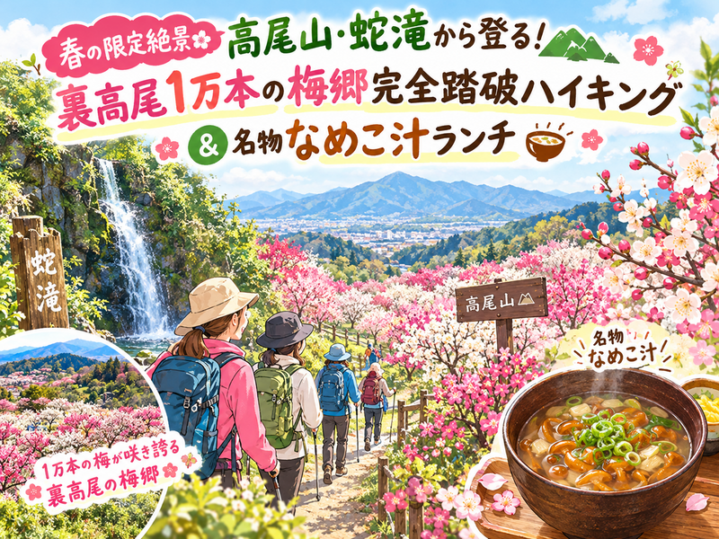 高尾山から奥高尾1万本の梅を巡るロングハイキングにレッツゴー❣️2027年3月13日