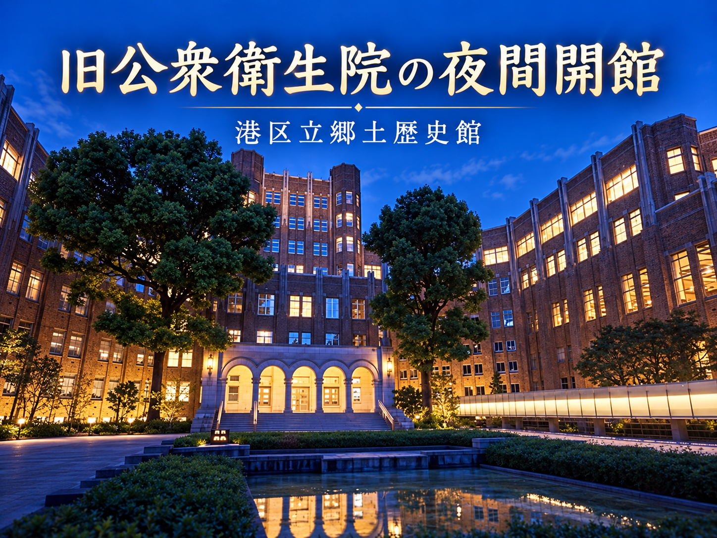 白金台に残る昭和の名建築！ゆかしの杜の夜景を見にいこう