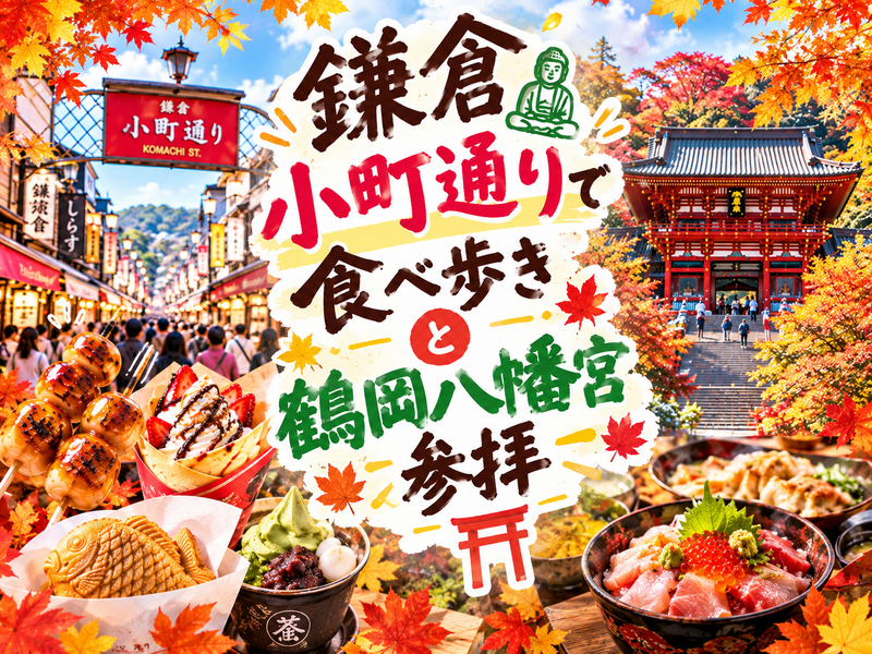 お腹も運気もいっぱい！🎵✨️鎌倉小町通りで美味巡り🍽&鶴岡八幡宮で開運チャージ⛩️！